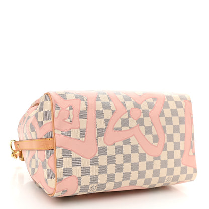 Louis Vuitton Damier Azur Tahitienne Speedy Bandouliere 30 Rose Ballerine 4 of 10