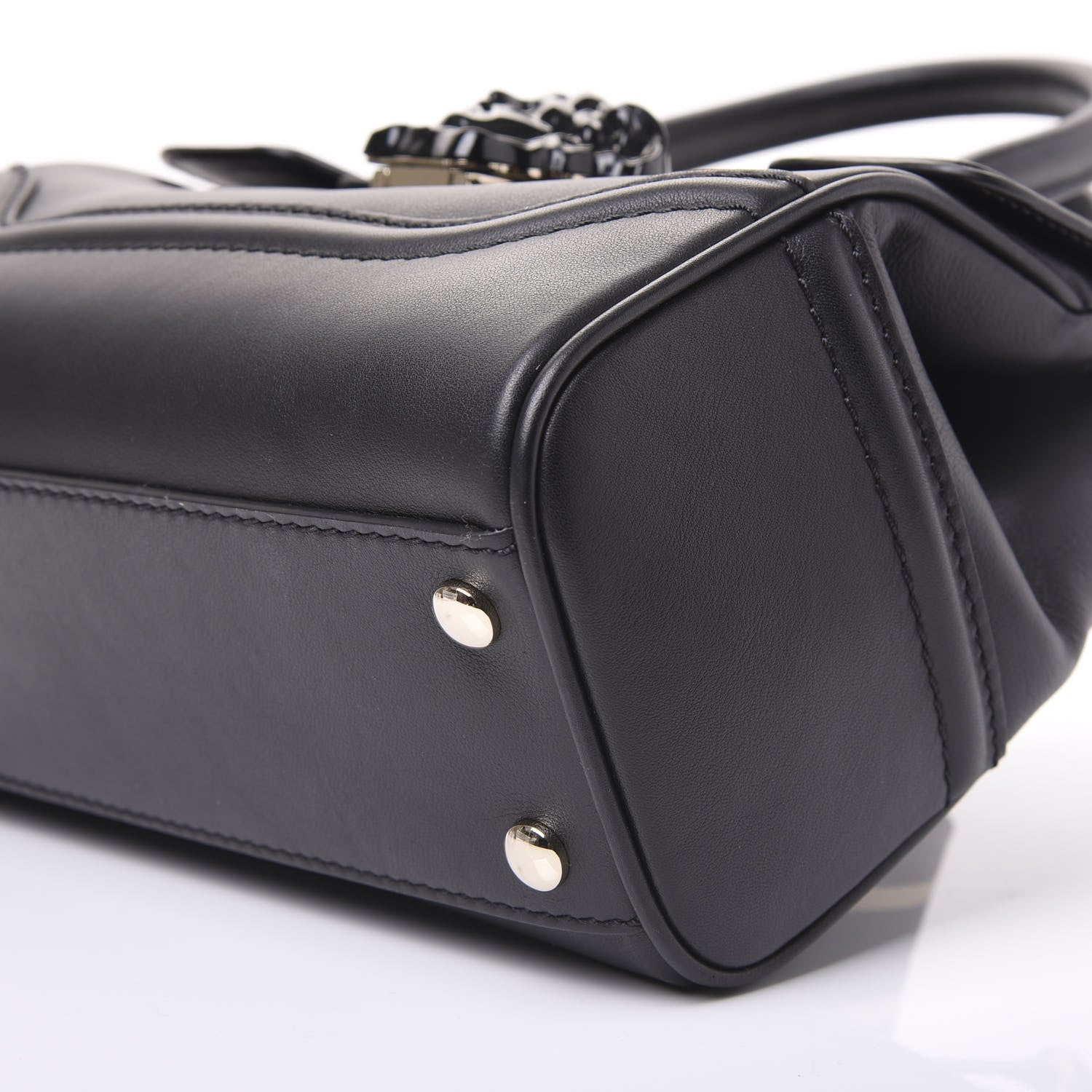 Versace Calfskin Medium Palazzo Empire Bag Black 7 of 10