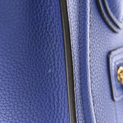 Celine Drummed Calfskin Nano Luggage Indigo 12 of 12