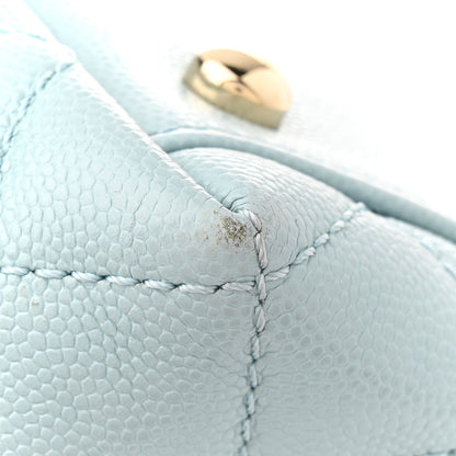Chanel Caviar Quilted Small Coco Handle Flap Light Blue 13 of 13