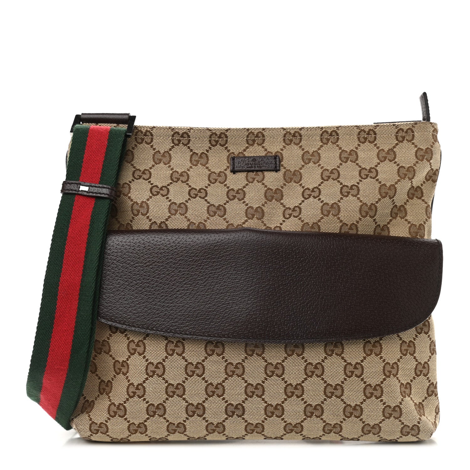 Gucci Monogram Signature Web Small Messenger Brown 1 of 9