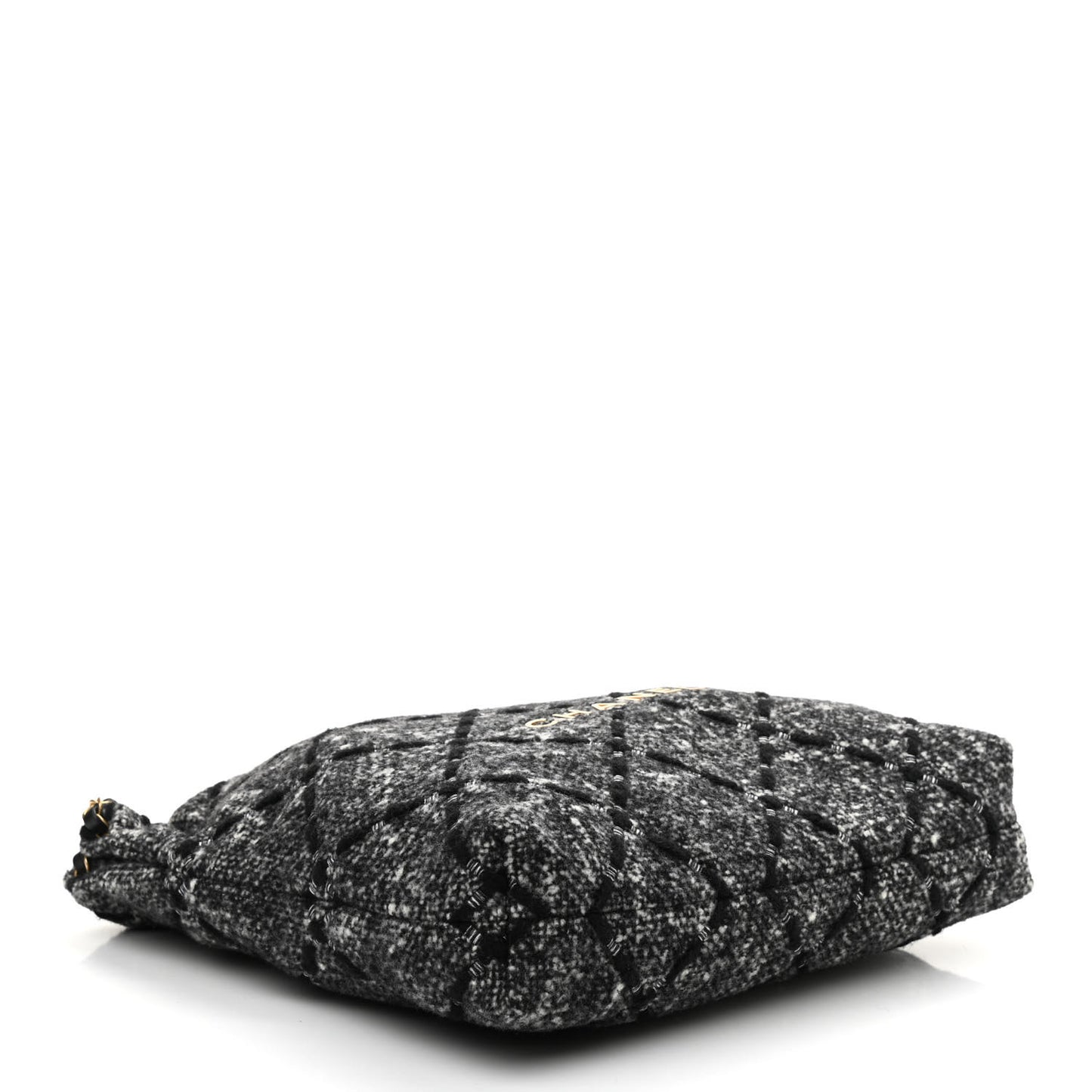 Tweed Quilted Chanel 22 Black Ecru