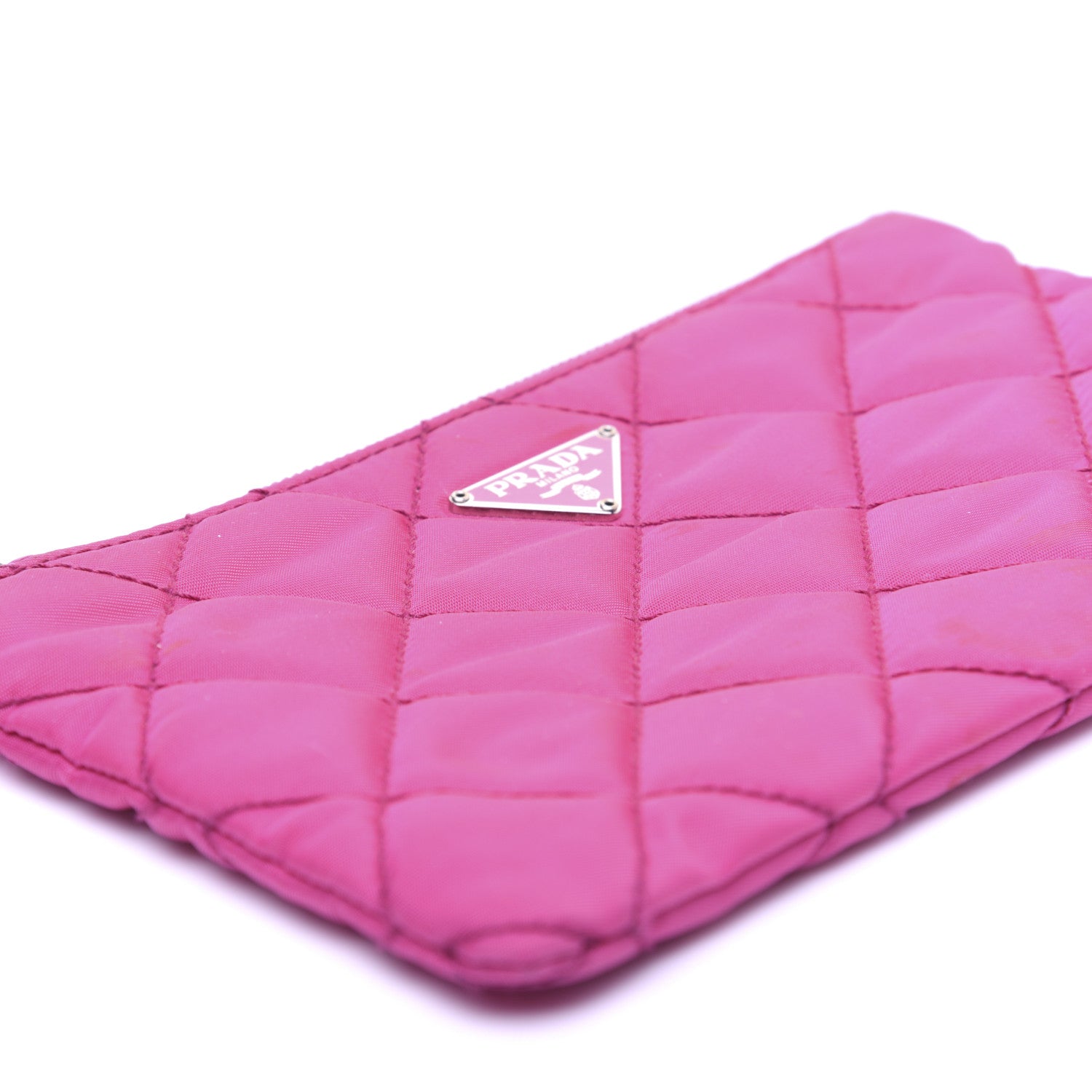 Prada Nylon Tessuto Impuntu Pouch Fuxia 13 of 24