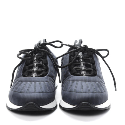 Fendi Nylon Womens Ffreedom Sneakers 36 Blue Scuro Black White 2 of 10