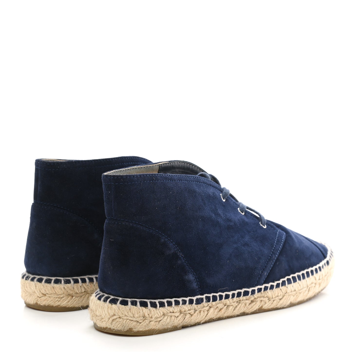 Suede Lace Up Espadrilles 42 Dark Navy Blue
