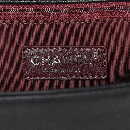 Chanel Crumpled Lambskin New Medium Studded Boy Flap Black 6 of 12