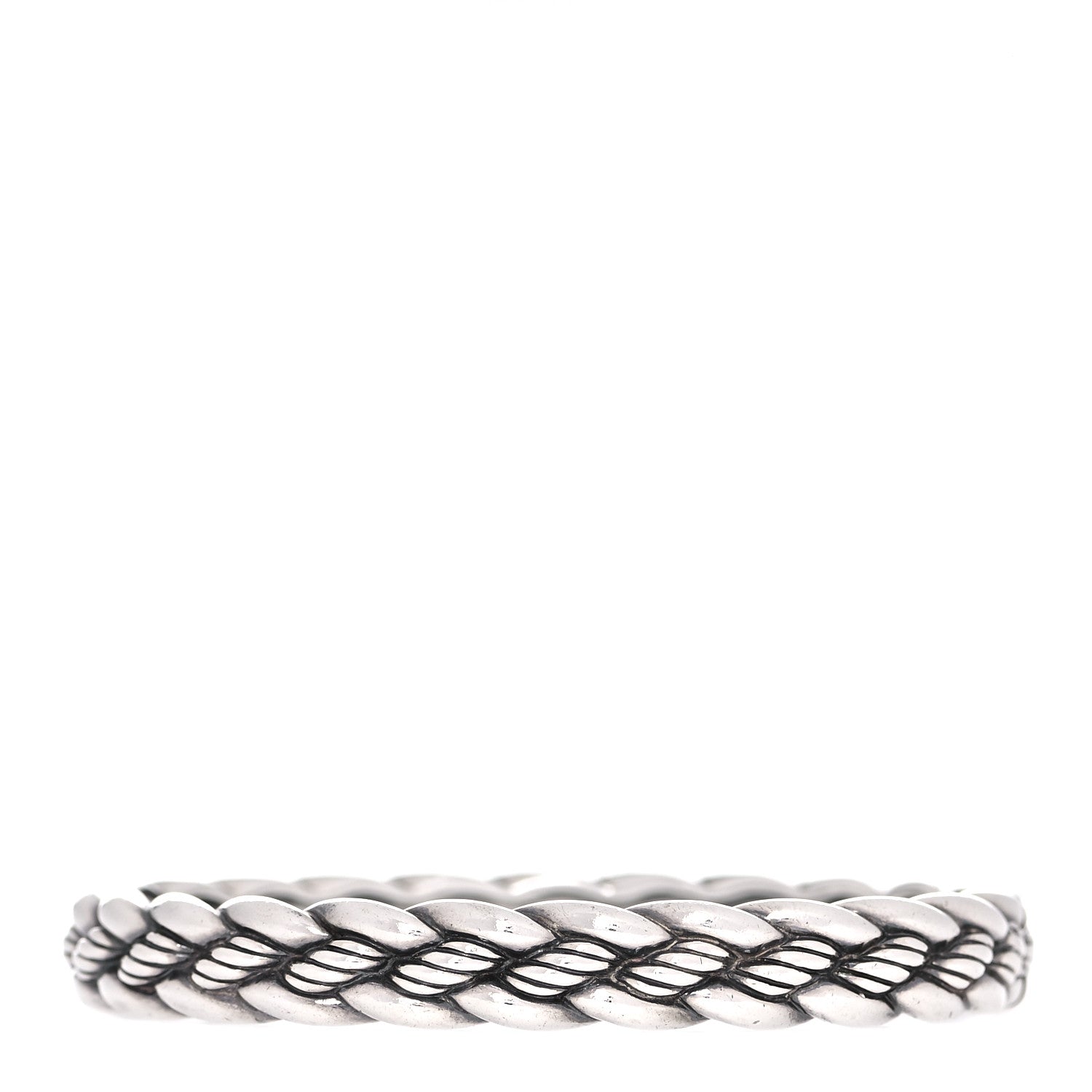 David Yurman Sterling Silver Woven Cable Hinge Bracelet 3 of 5