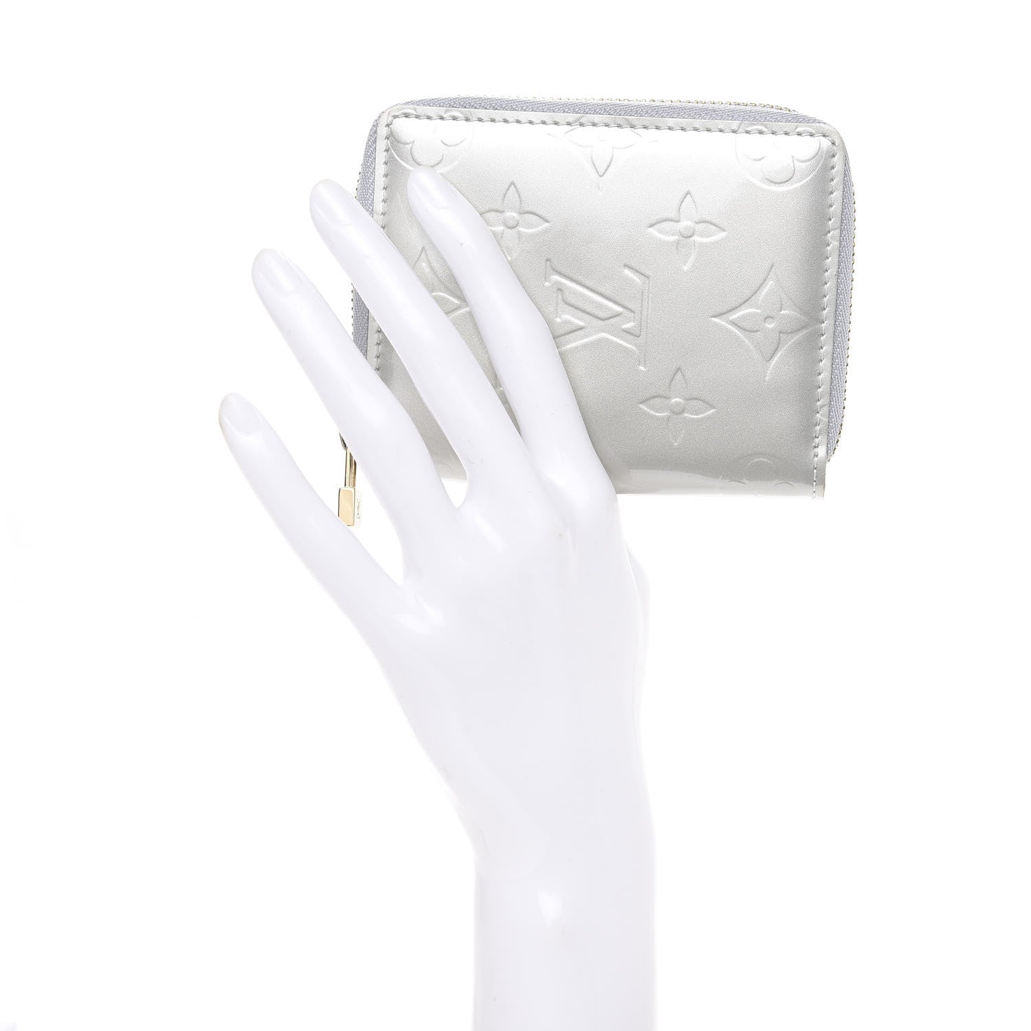 Louis Vuitton Vernis Broome Zip Wallet Gris 2 of 7