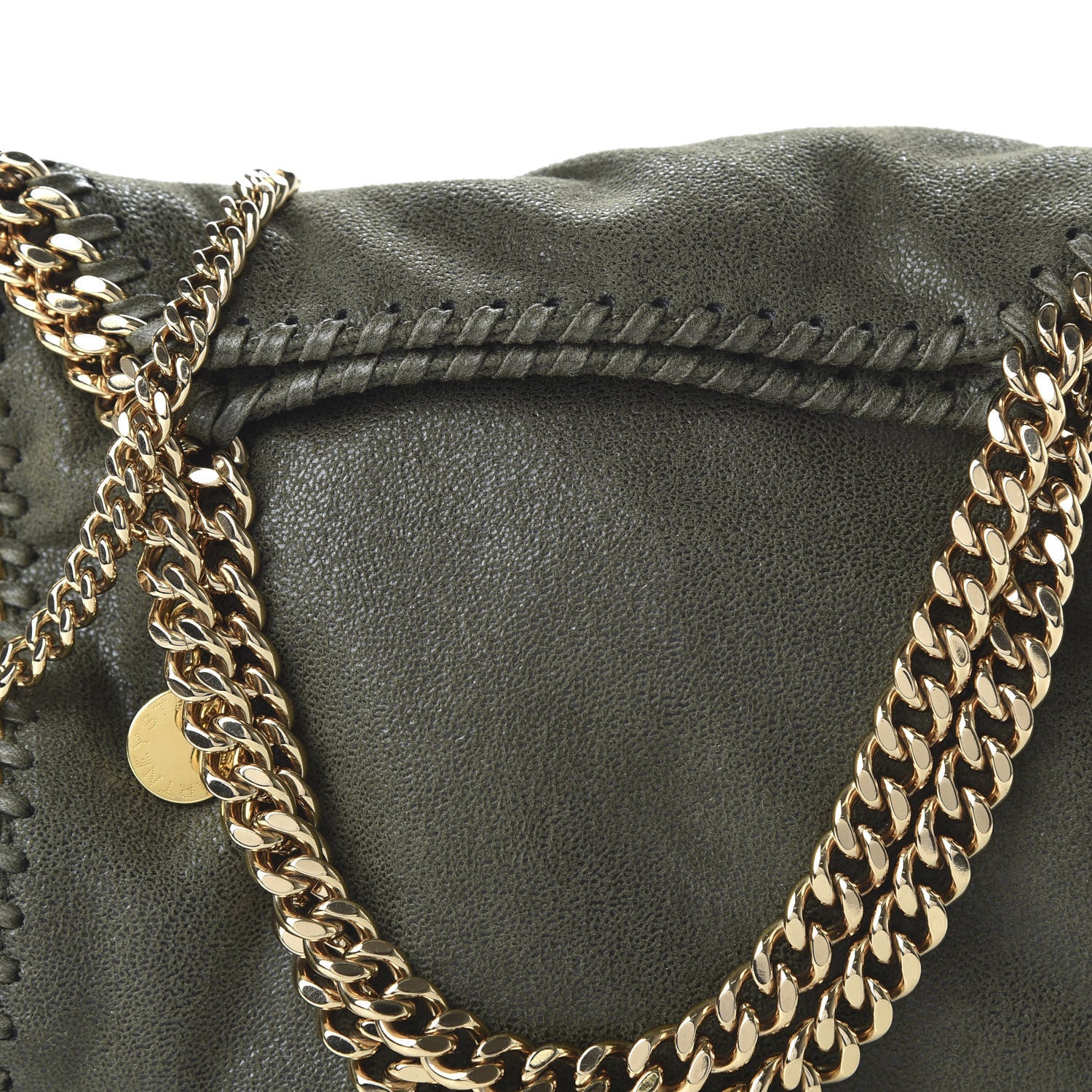 Stella McCartney Shaggy Deer Mini Falabella Fold Over Tote Olive 10 of 10