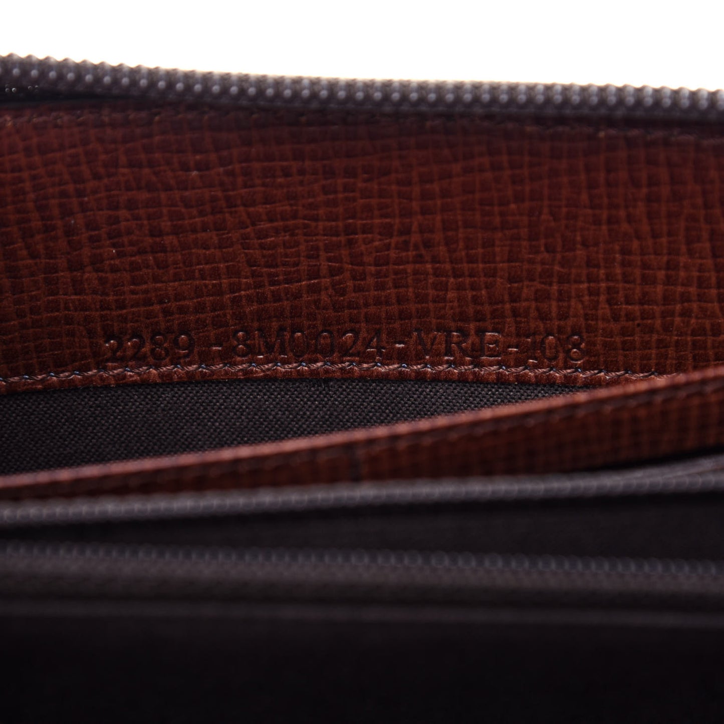 Zucca Spalmati Zip Around Wallet Tobacco Cioccolato