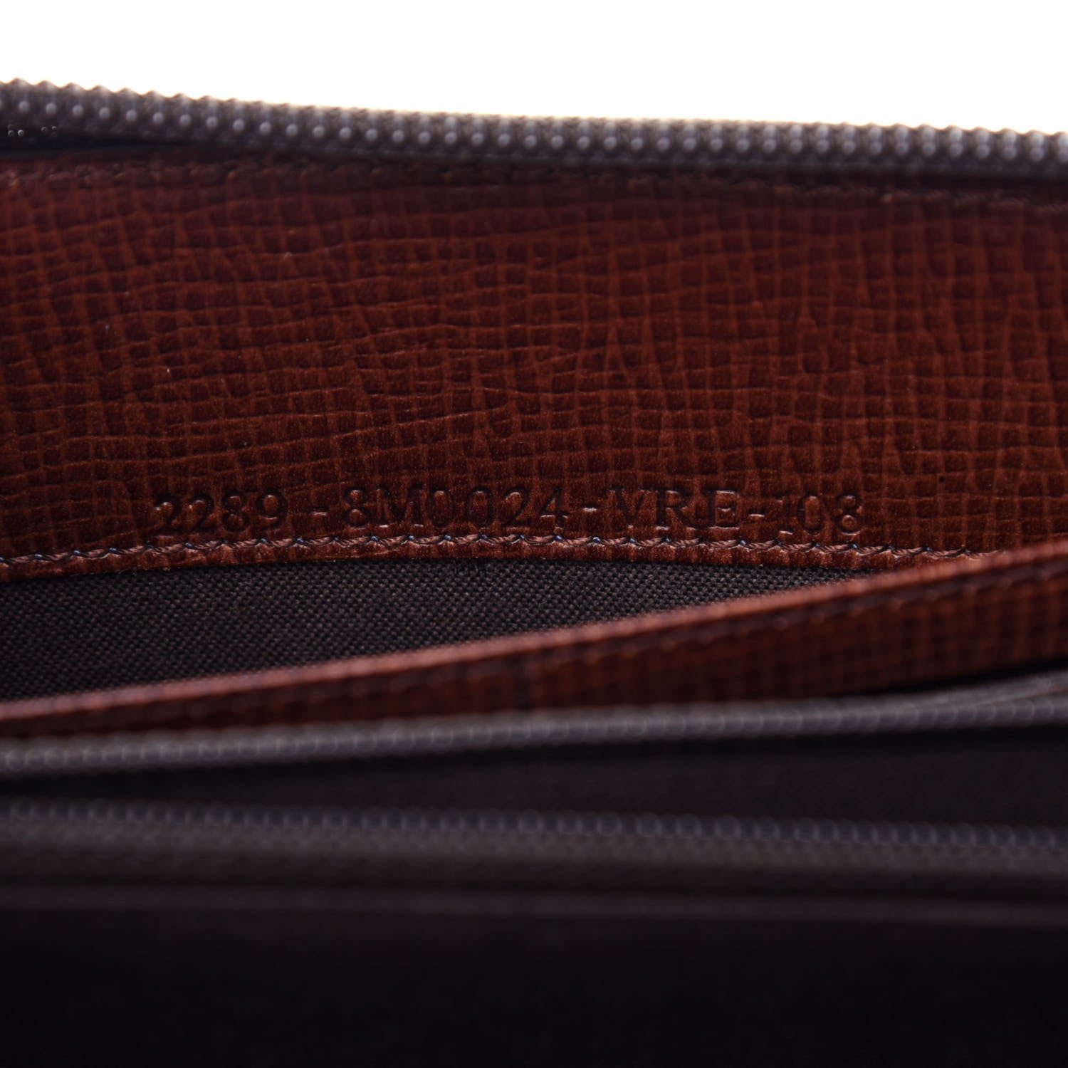 Fendi Zucca Spalmati Zip Around Wallet Tobacco Cioccolato 6 of 7