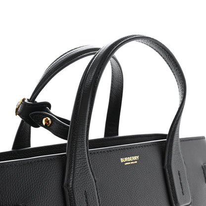 Burberry Grainy Calfskin House Check Medium Banner Tote Black 13 of 13