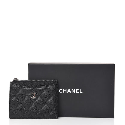 Chanel Caviar Quilted CC Zip Card Holder Black 8 of 8