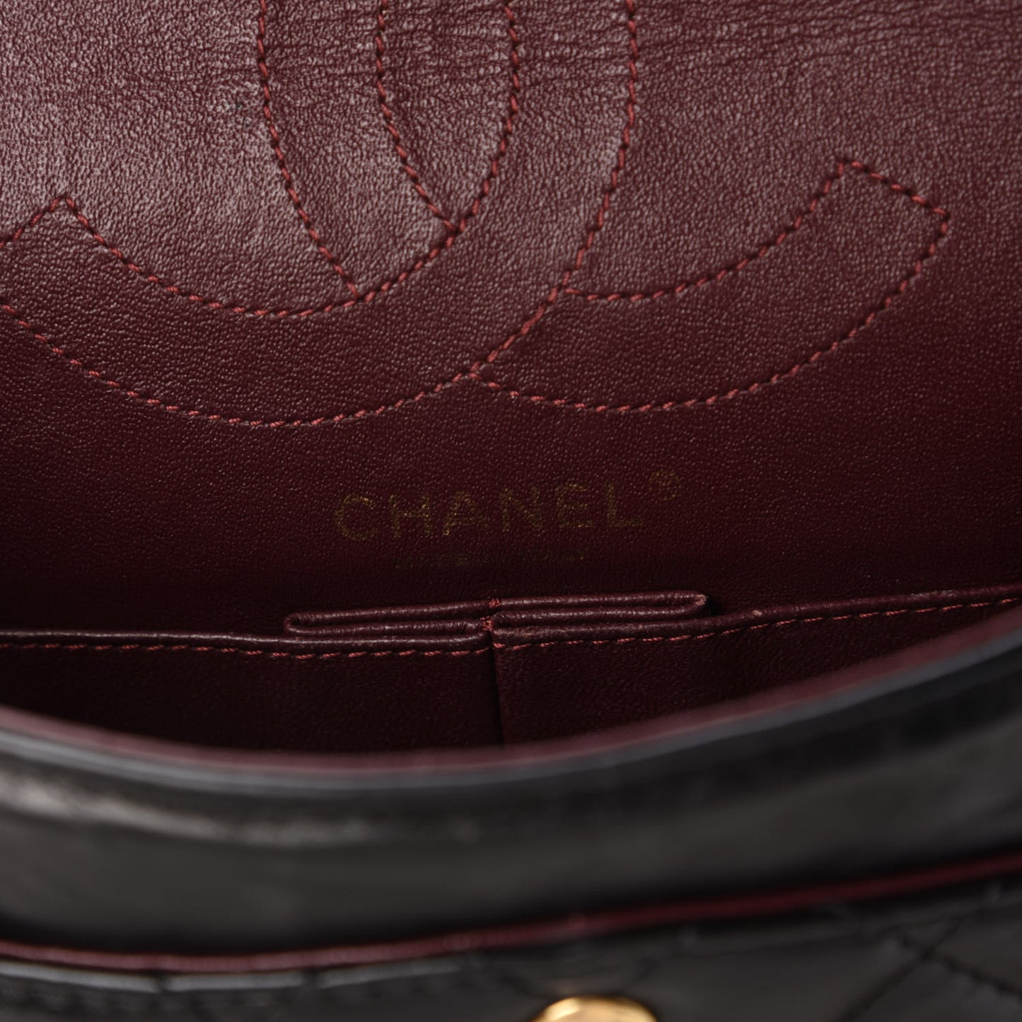 Aged Calfskin Quilted 2.55 Reissue 225 Flap Black