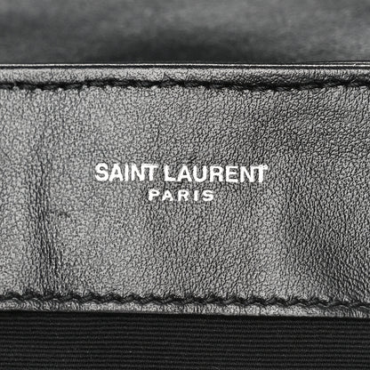Saint Laurent Calfskin Y Quilted Monogram Small Loulou Chain Satchel Black 6 of 12