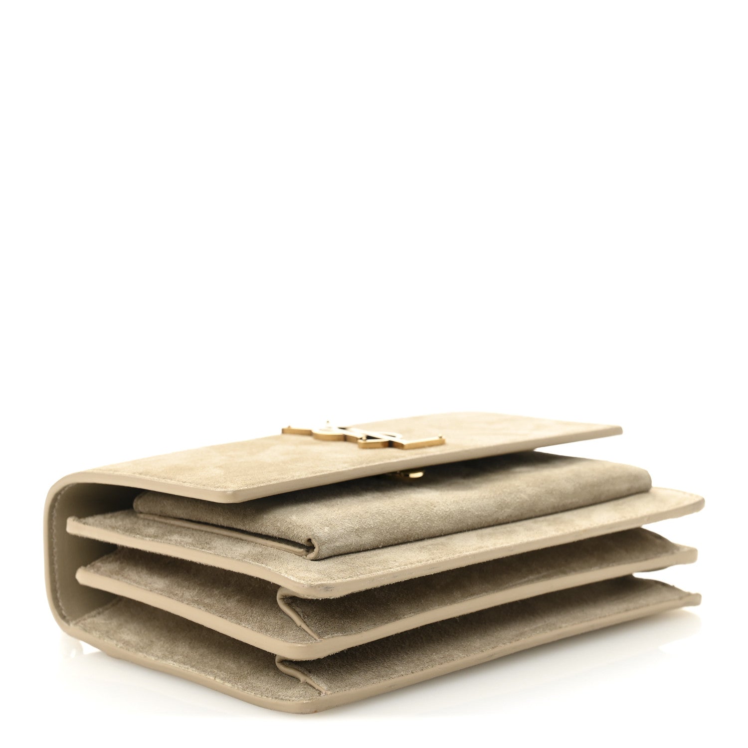 Saint Laurent Suede Calfskin Small Monogram Sunset Dark Beige 7 of 17