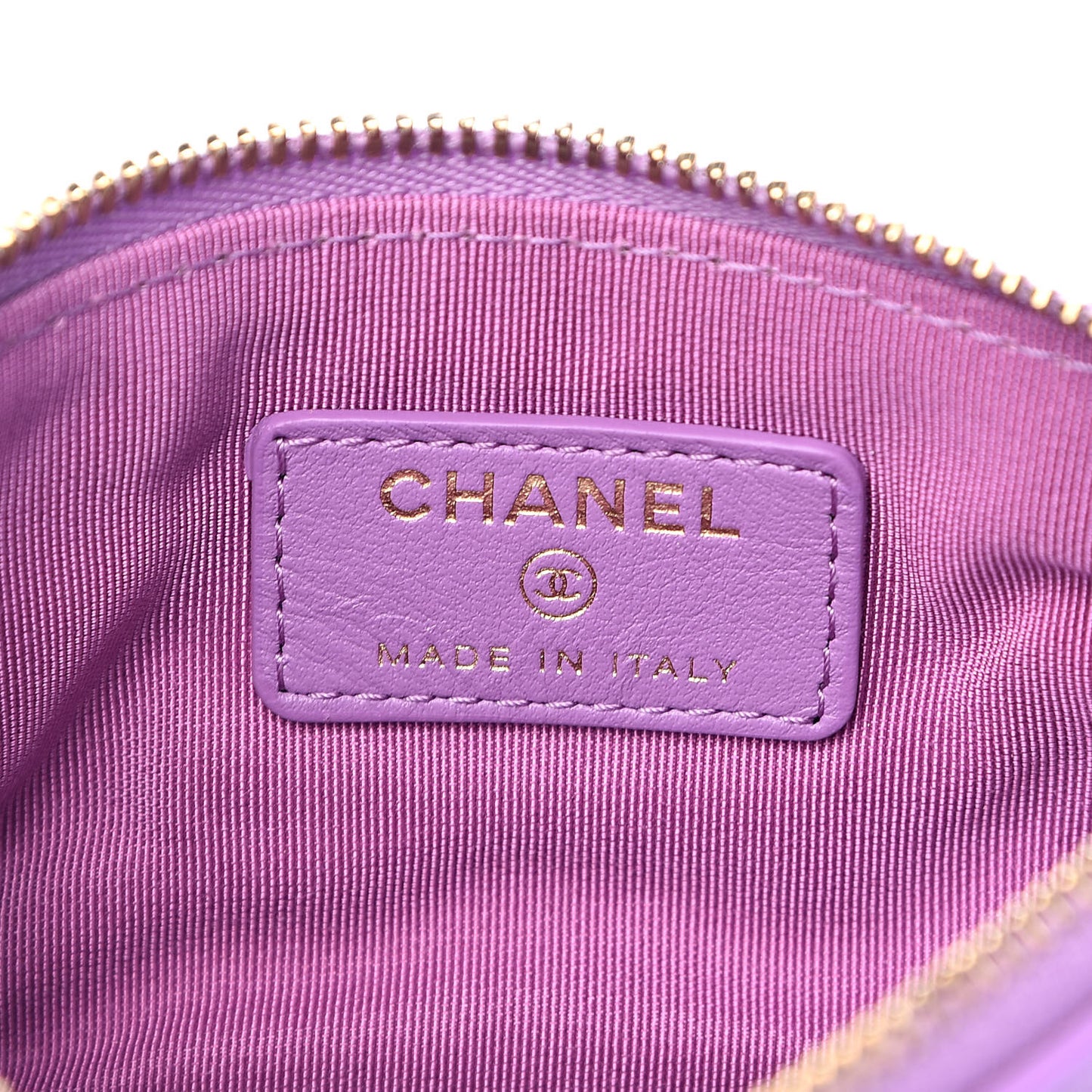 Patent Quilted Small Cosmetic Case Purple