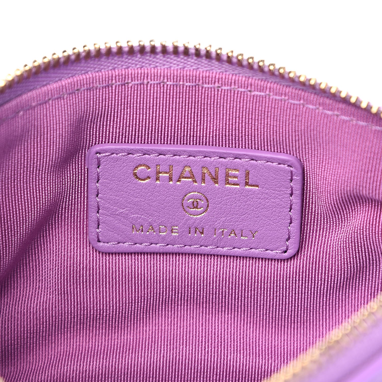 Chanel Patent Quilted Small Cosmetic Case Purple 6 of 8