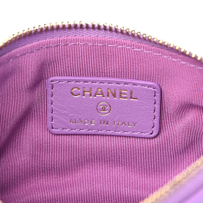 Chanel Patent Quilted Small Cosmetic Case Purple 6 of 8