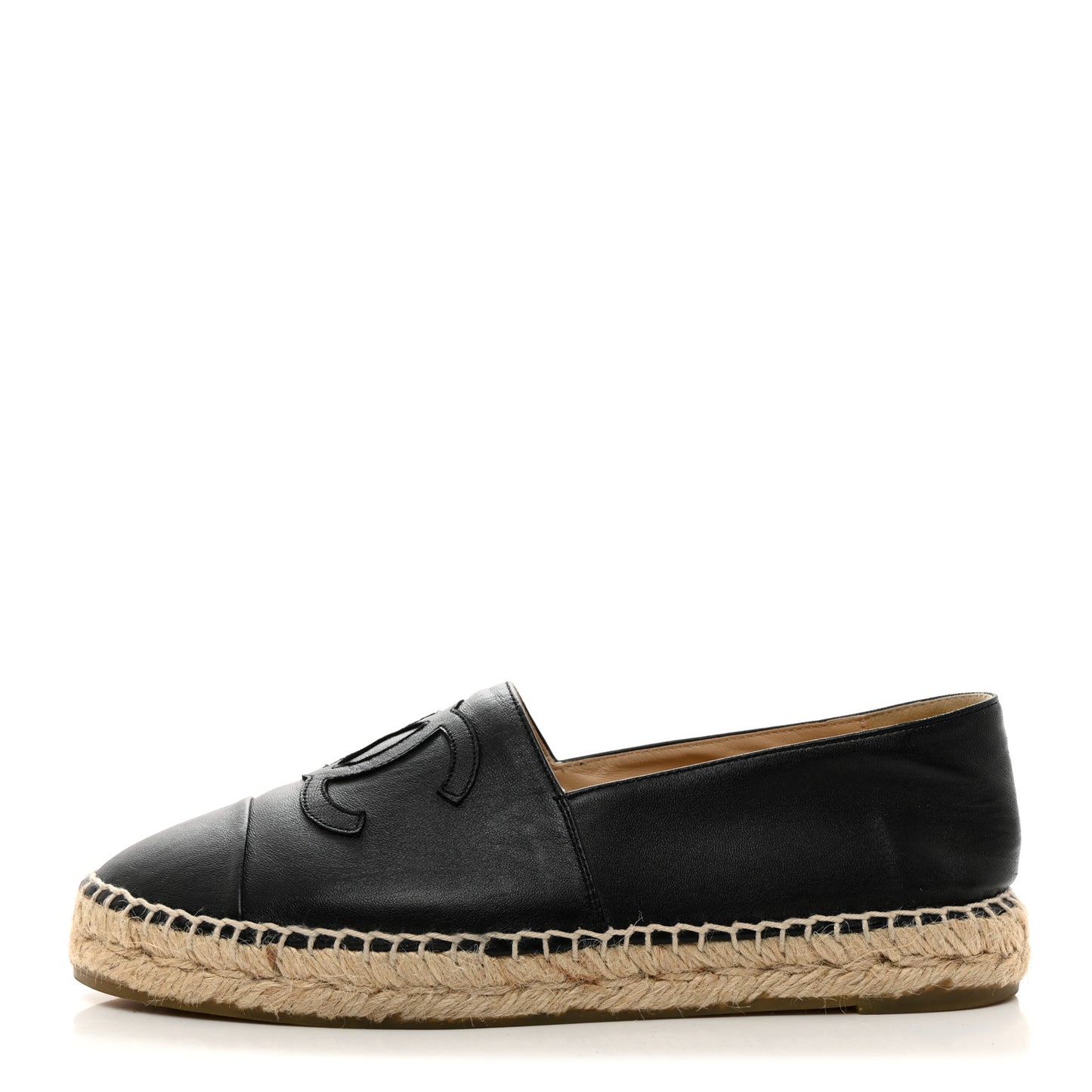 Lambskin CC Espadrilles 38 Black