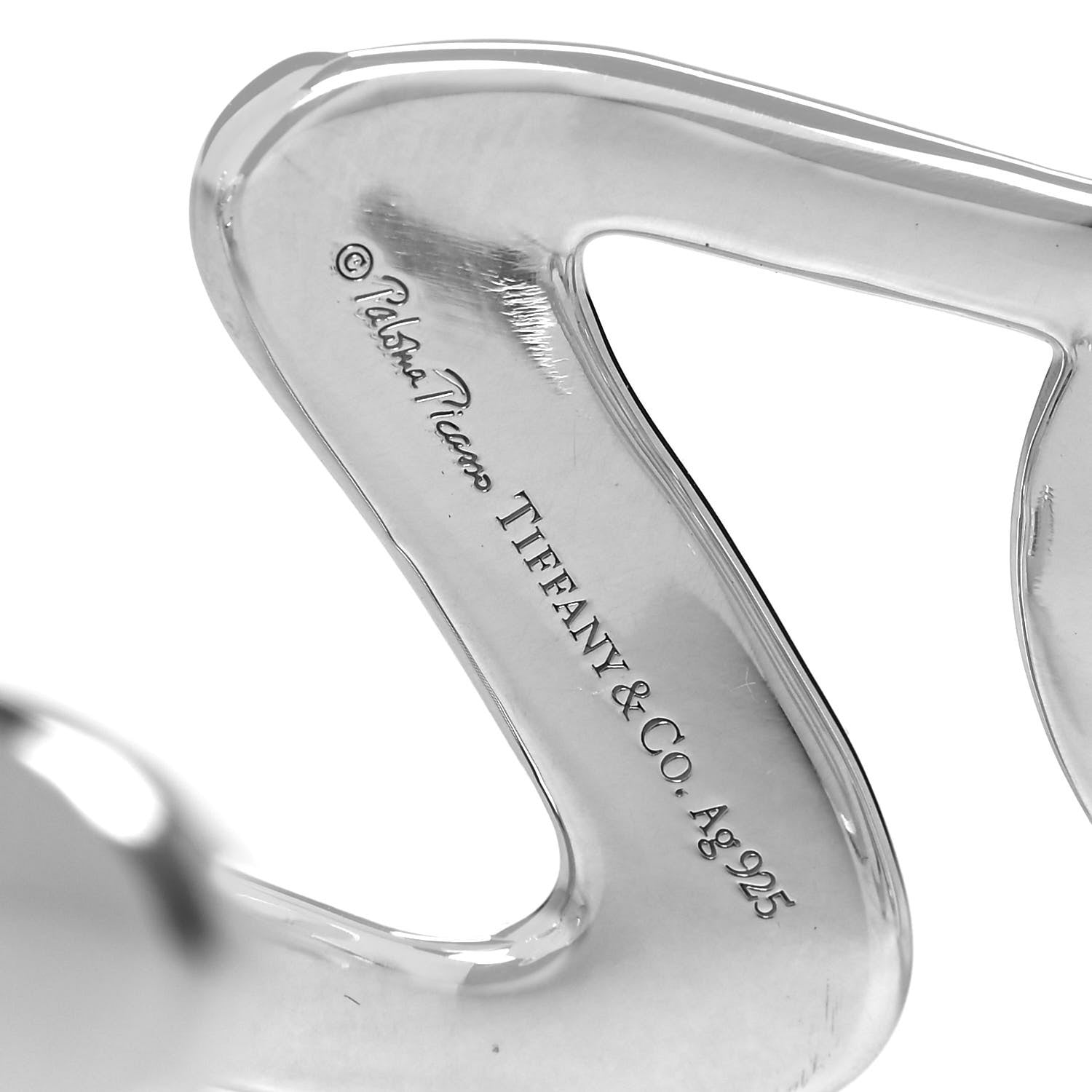 Tiffany Sterling Silver Paloma's Graffiti Love Cuff Bracelet 4 of 4