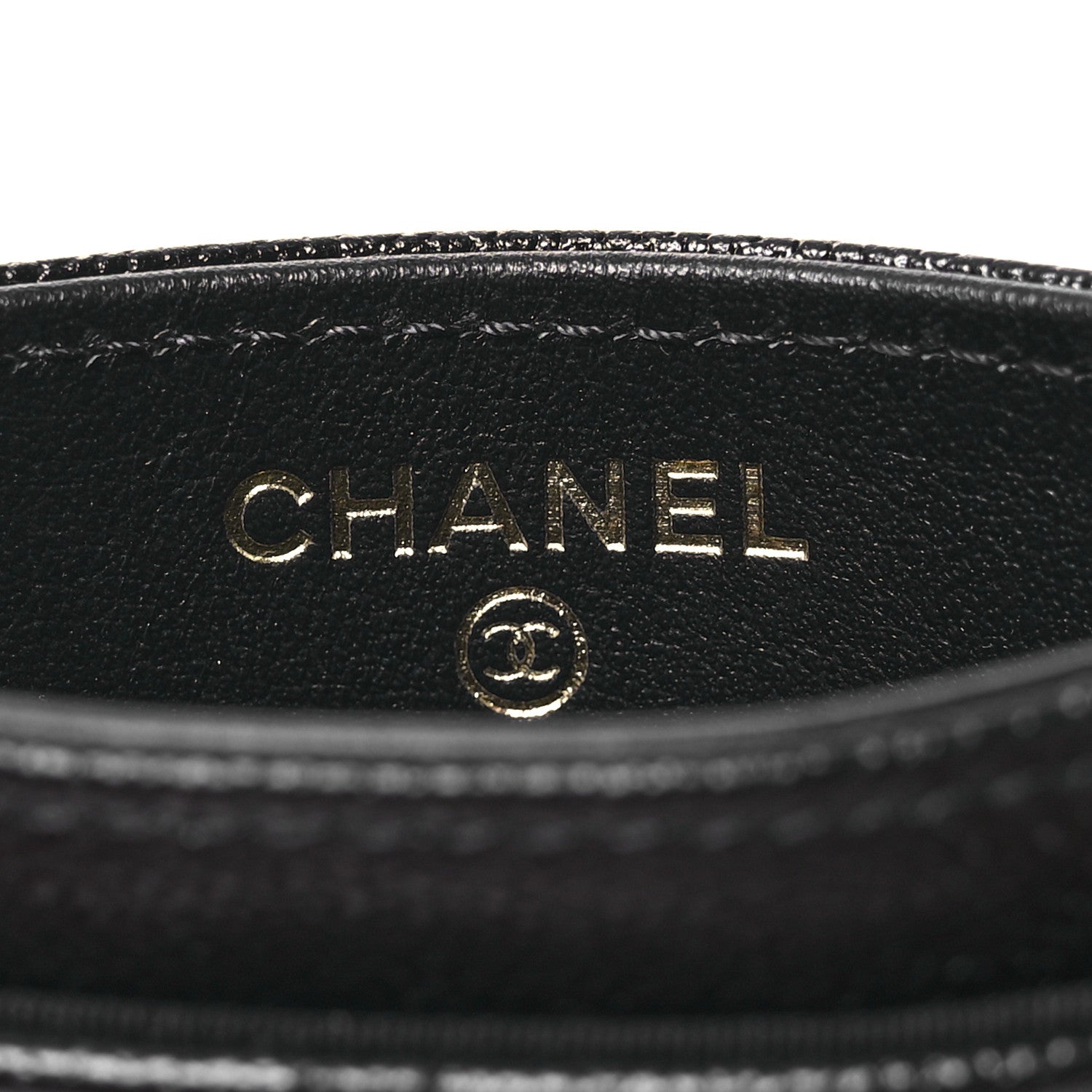Chanel Caviar Quilted Studded CC Card Holder Black 8 of 12