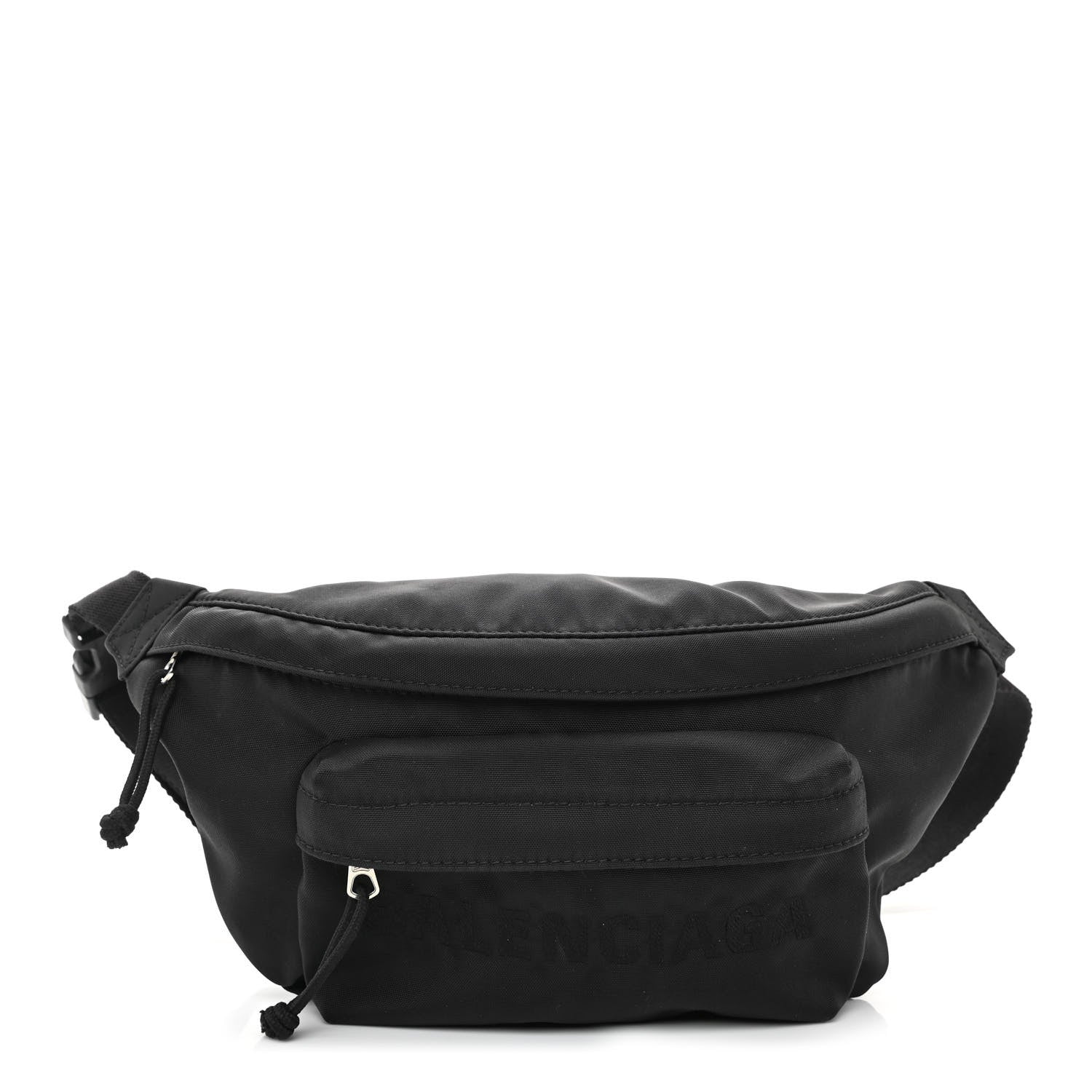 Balenciaga Textured Sport Nylon Logo Embroidered Wheel Beltpack Black 1 of 8