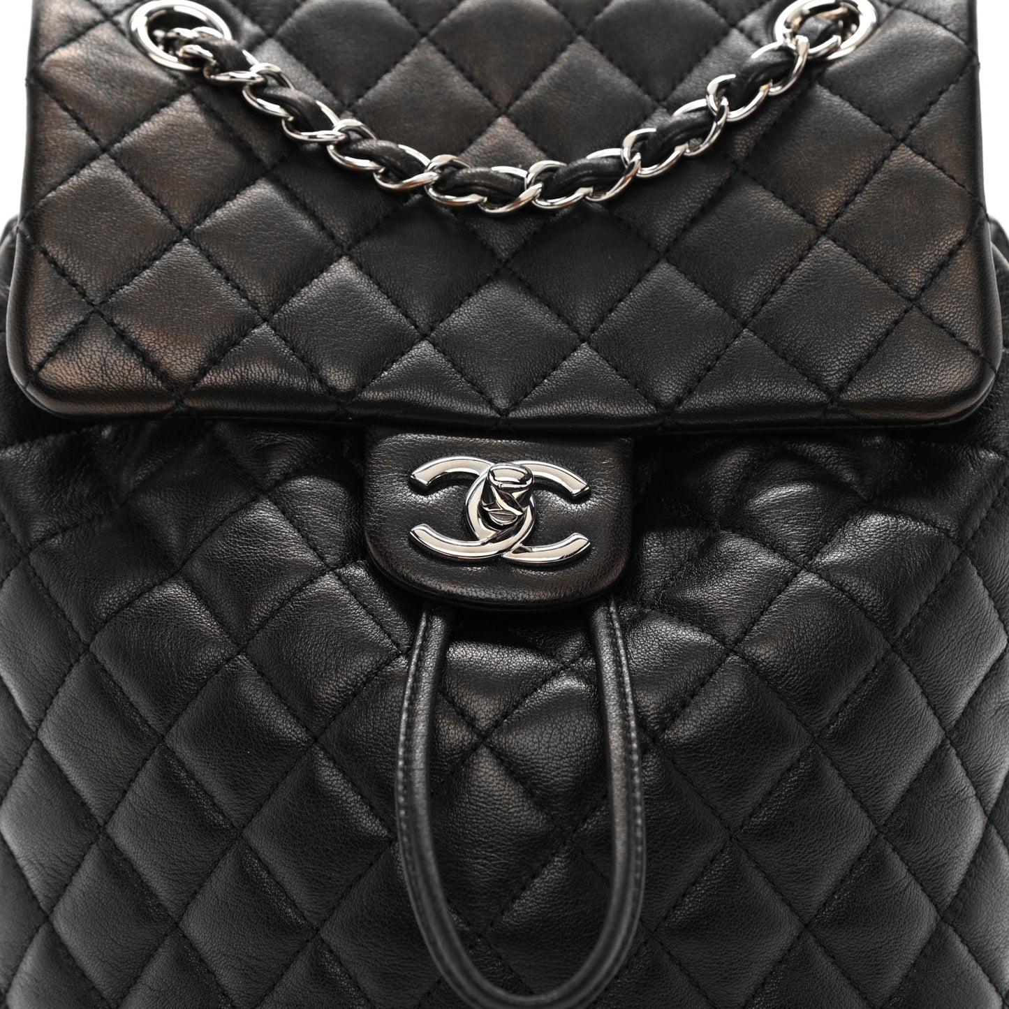 Calfskin Quilted Small Urban Spirit Backpack Black