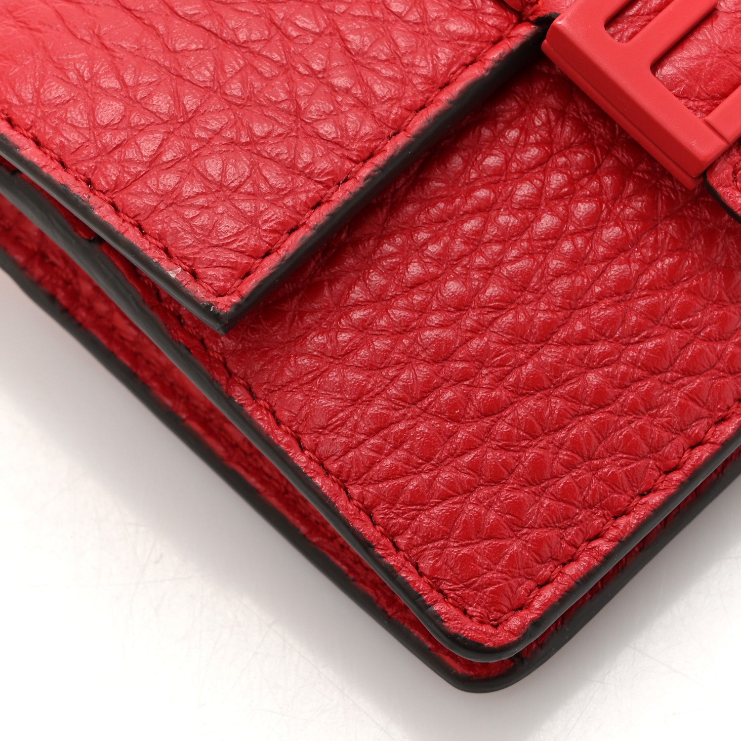 Fendi Cuoio Romano Monochrome Micro Flat Baguette Fuoco 11 of 15
