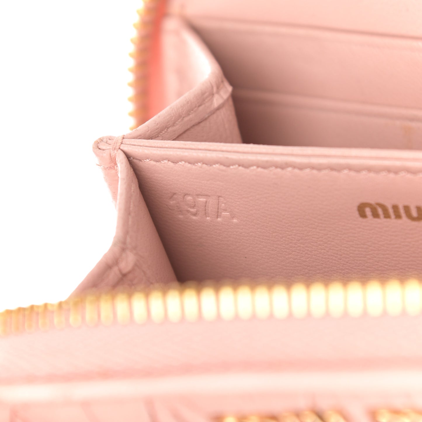 Nappa Matelasse Zip Around Compact Wallet Orchidea