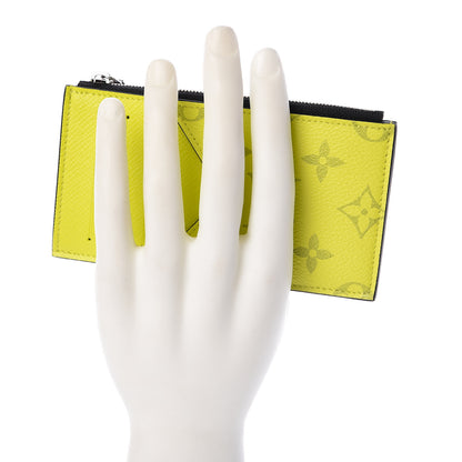 Louis Vuitton Monogram Taiga Coin Card Holder Yellow 2 of 6
