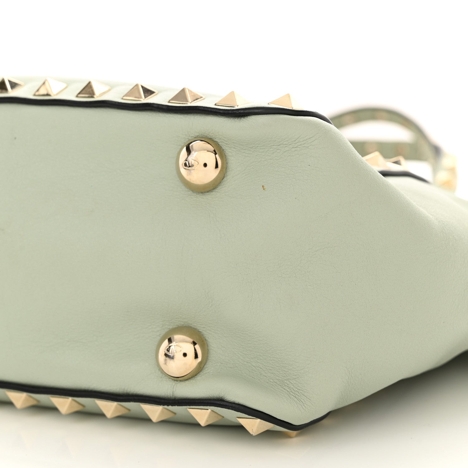 Valentino Garavani Vitello Mini Rockstud Tote Green Tea Sorbet 9 of 10
