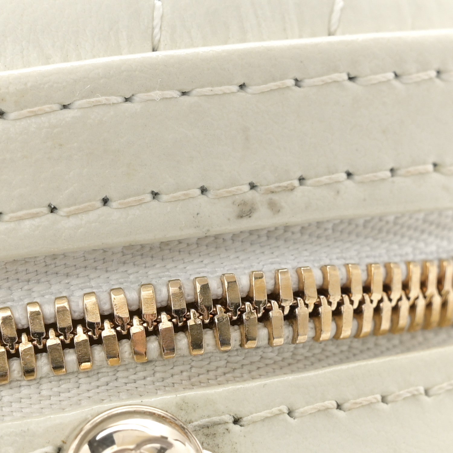 Chanel Embroidered Lambskin Chevron Quilted La Pausa Evening Bag White 12 of 12