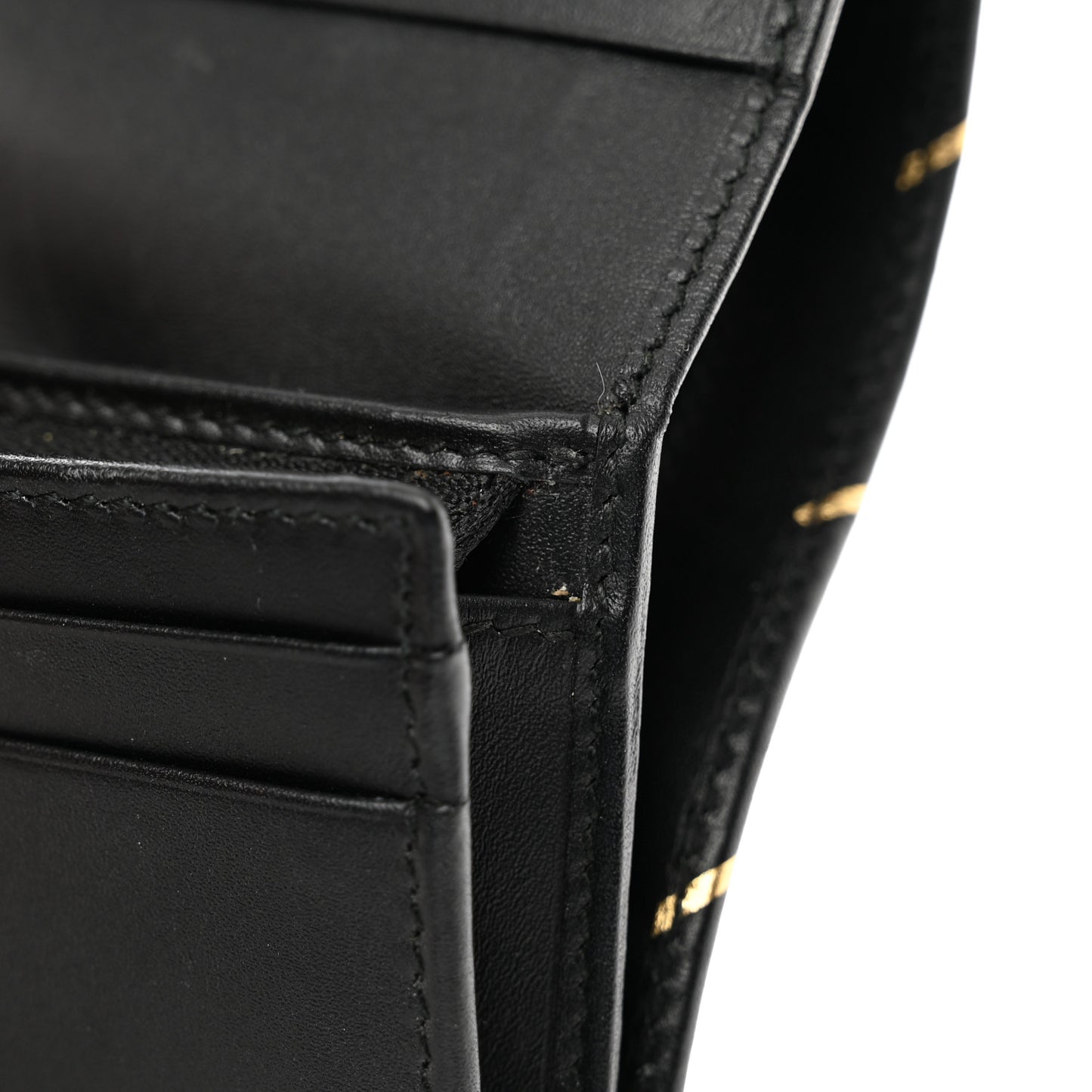 Calfskin Diagonal GG Card Case Black