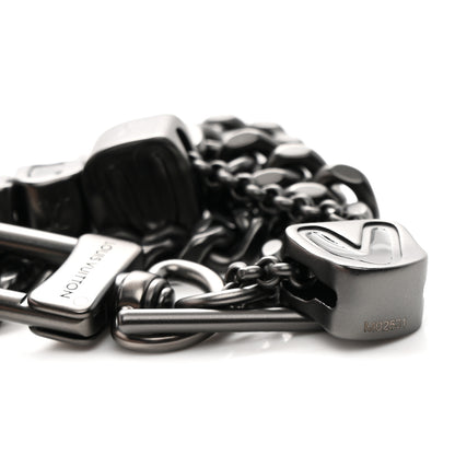 Louis Vuitton Ruthenium Vuitton Chain Belt Bag Charm 4 of 5