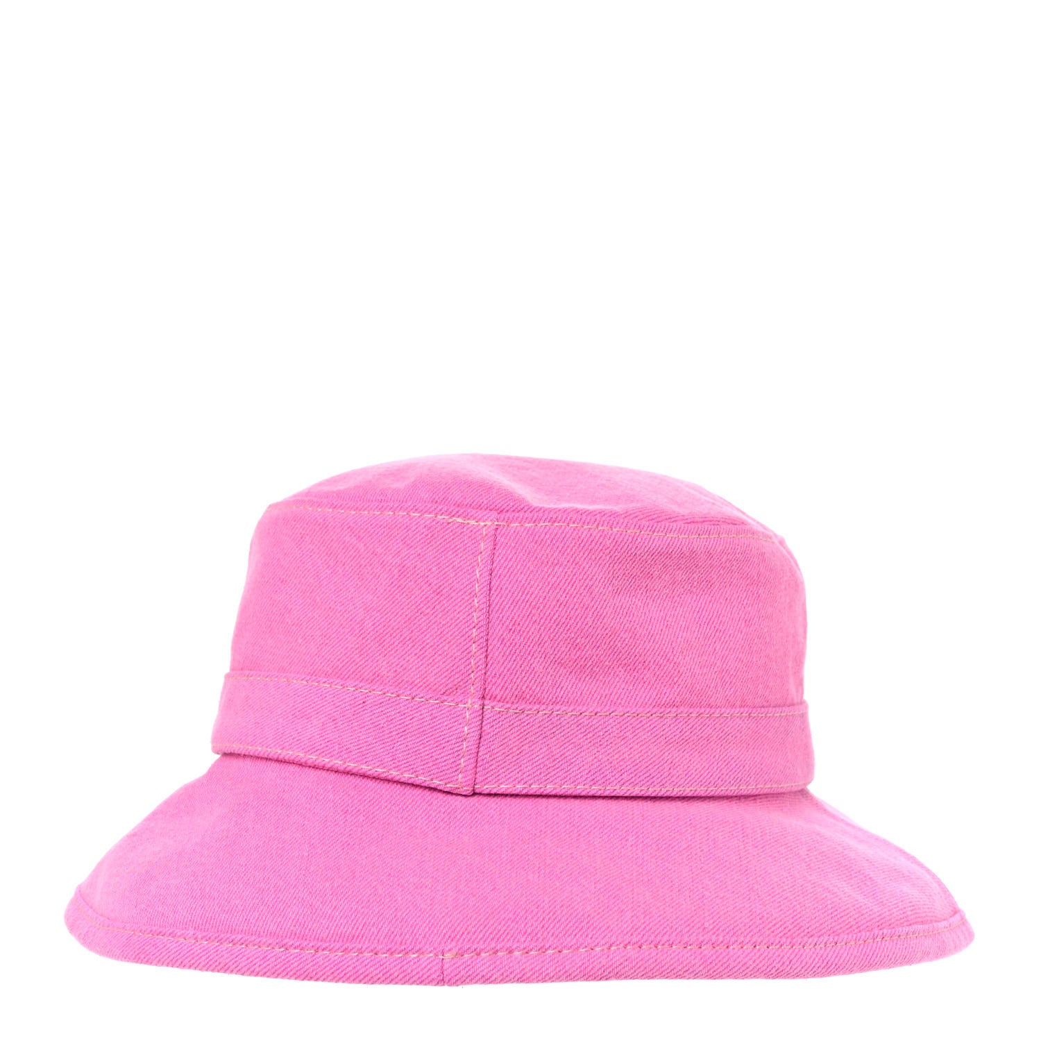 Chanel Denim Logo Bucket Hat M Pink Yellow 5 of 8