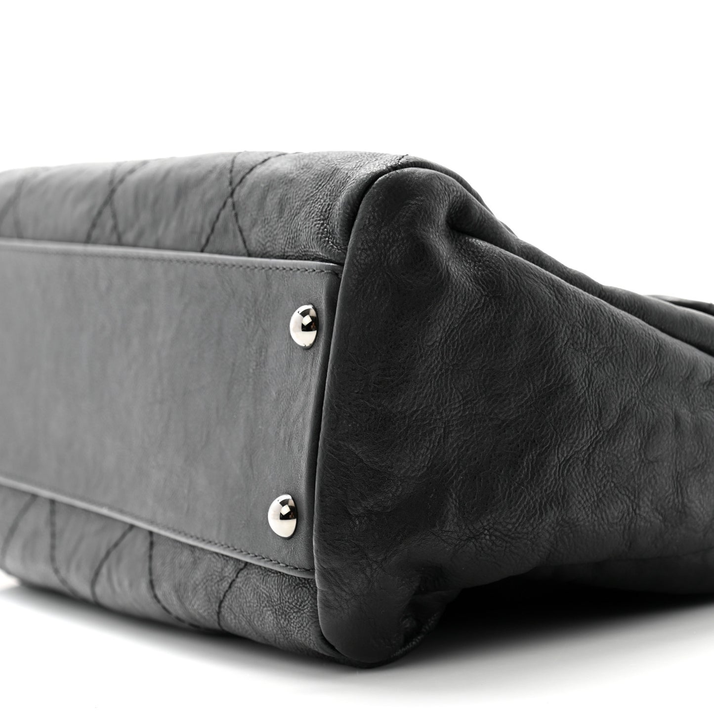 Calfskin Quilted Large Hamptons Flap Black