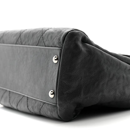 Chanel Calfskin Quilted Large Hamptons Flap Black 9 of 11
