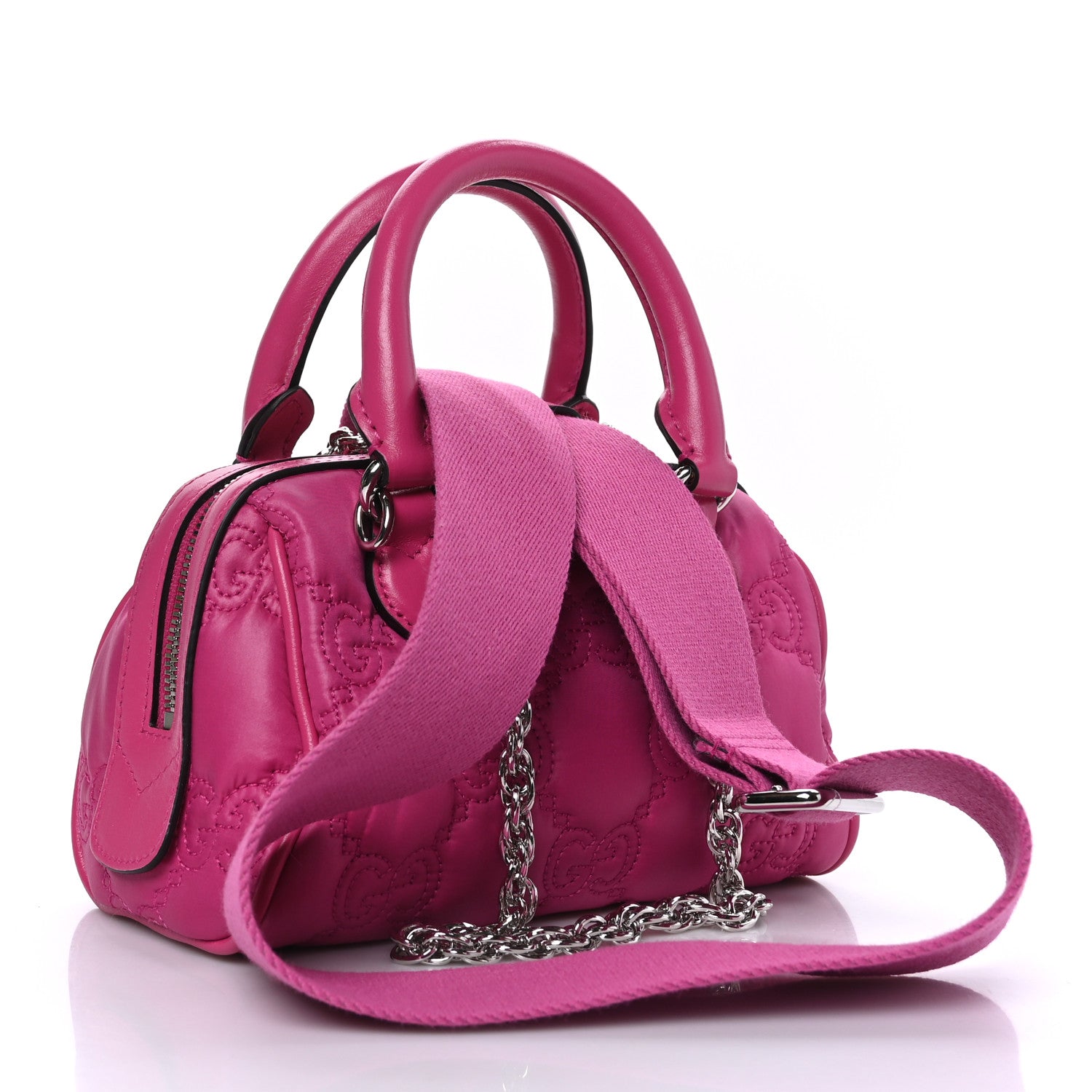 Gucci Nylon Calfskin Enamel GG Matelasse Mini Bowler Bag Lovely 2 of 8