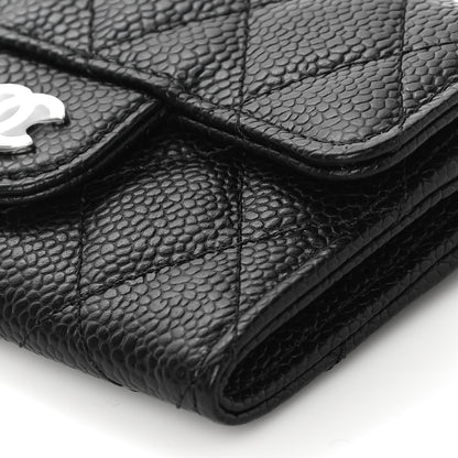 Chanel Caviar Quilted Flap Card Holder Wallet Black 11 of 12