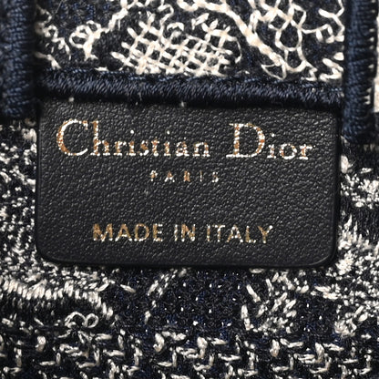 Christian Dior Canvas Toile de Jouy Reverse Embroidered Mini Book Tote Phone Bag  Blue 6 of 10