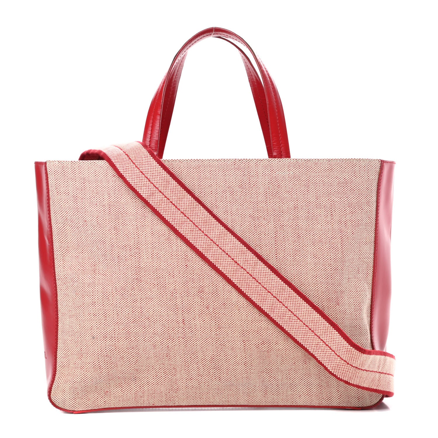 Prada Canapa Vitello Tote Naturale Rose 1 of 14