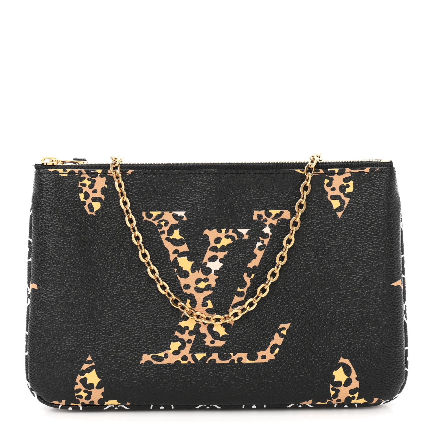 Louis Vuitton Monogram Giant Jungle Pochette Double Zip Black 1 of 9