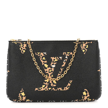 Louis Vuitton Monogram Giant Jungle Pochette Double Zip Black 1 of 9