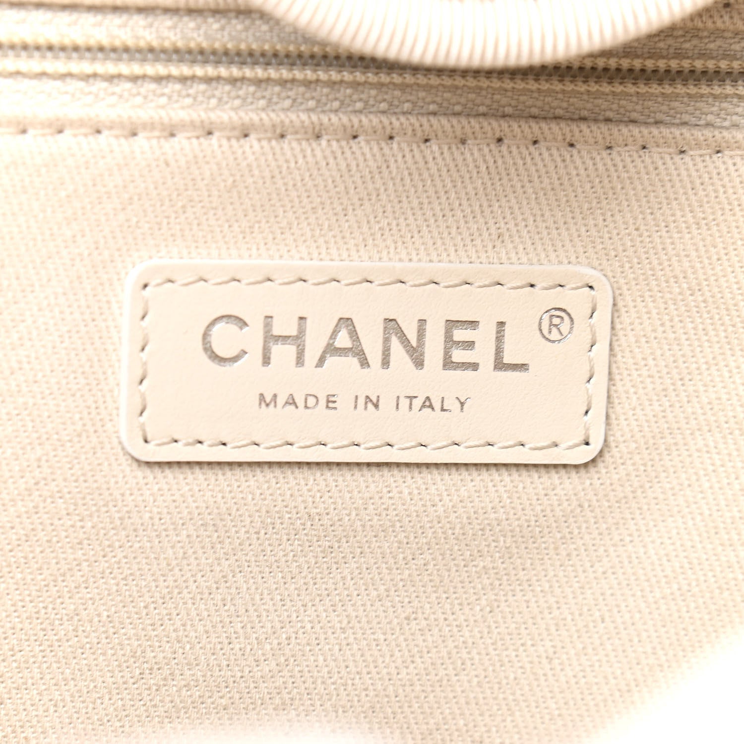 Chanel Mixed Fibers Calfskin Medium Deauville Tote Light Grey 6 of 6