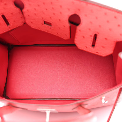 Hermes Ostrich Birkin 30 Bougainvillea 5 of 13