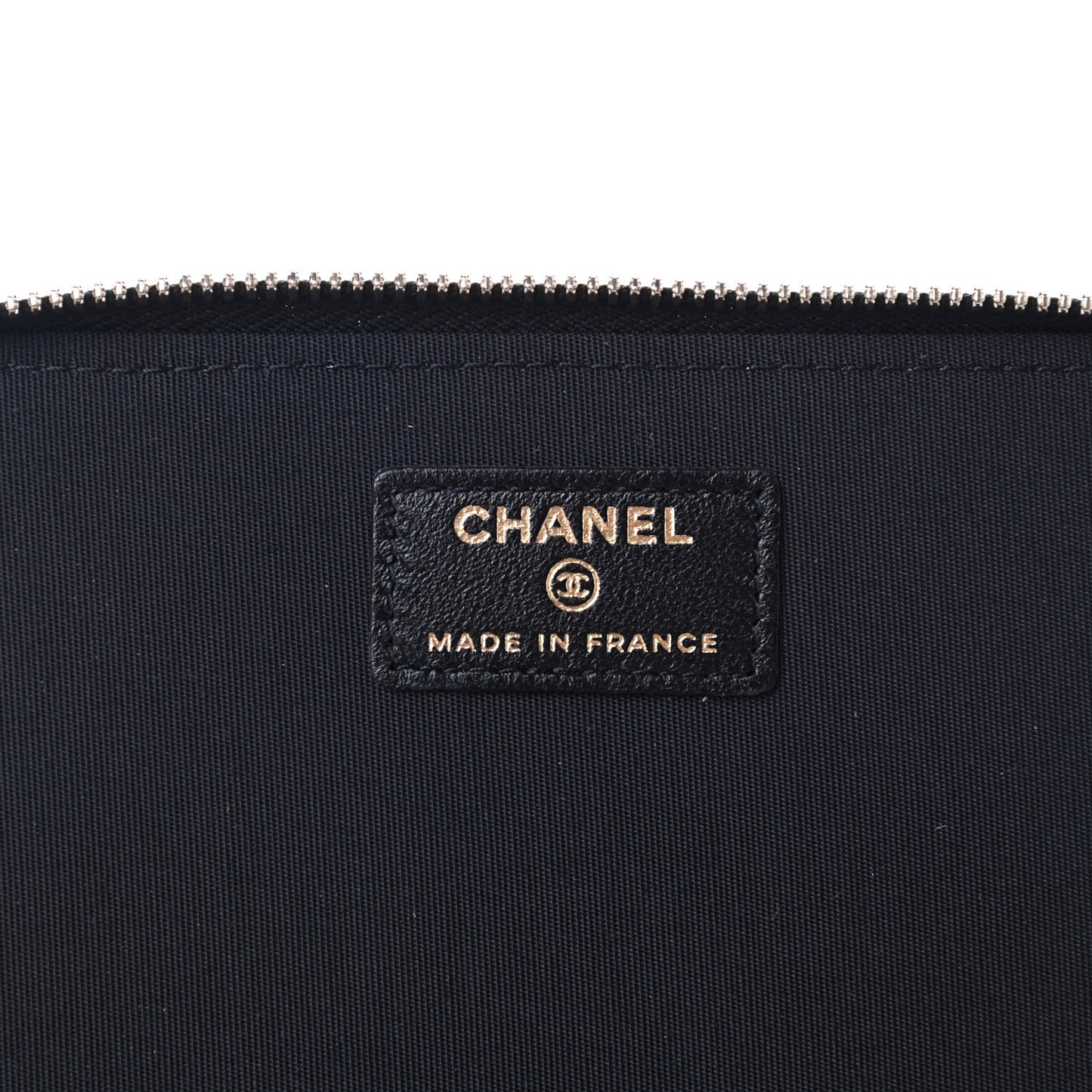 Lambskin Quilted Small Top Handle Vanity Case With Chain Black