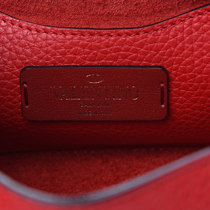 Valentino Garavani Pebbled Calfskin Mini Rockstud Crossbody Bag Rouge Pur 4 of 8