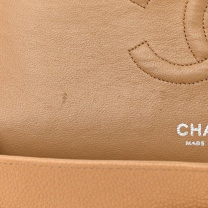 Chanel Caviar Quilted Medium Double Flap Beige 15 of 20