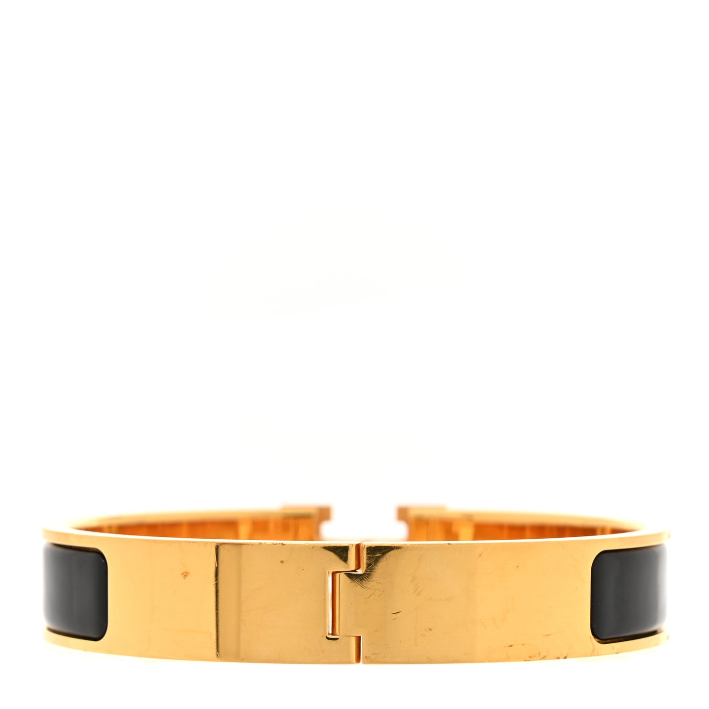 Enamel Narrow Clic Clac H Bracelet GM Black